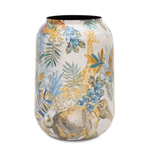 Jungle themed cobalt pot - vase big size